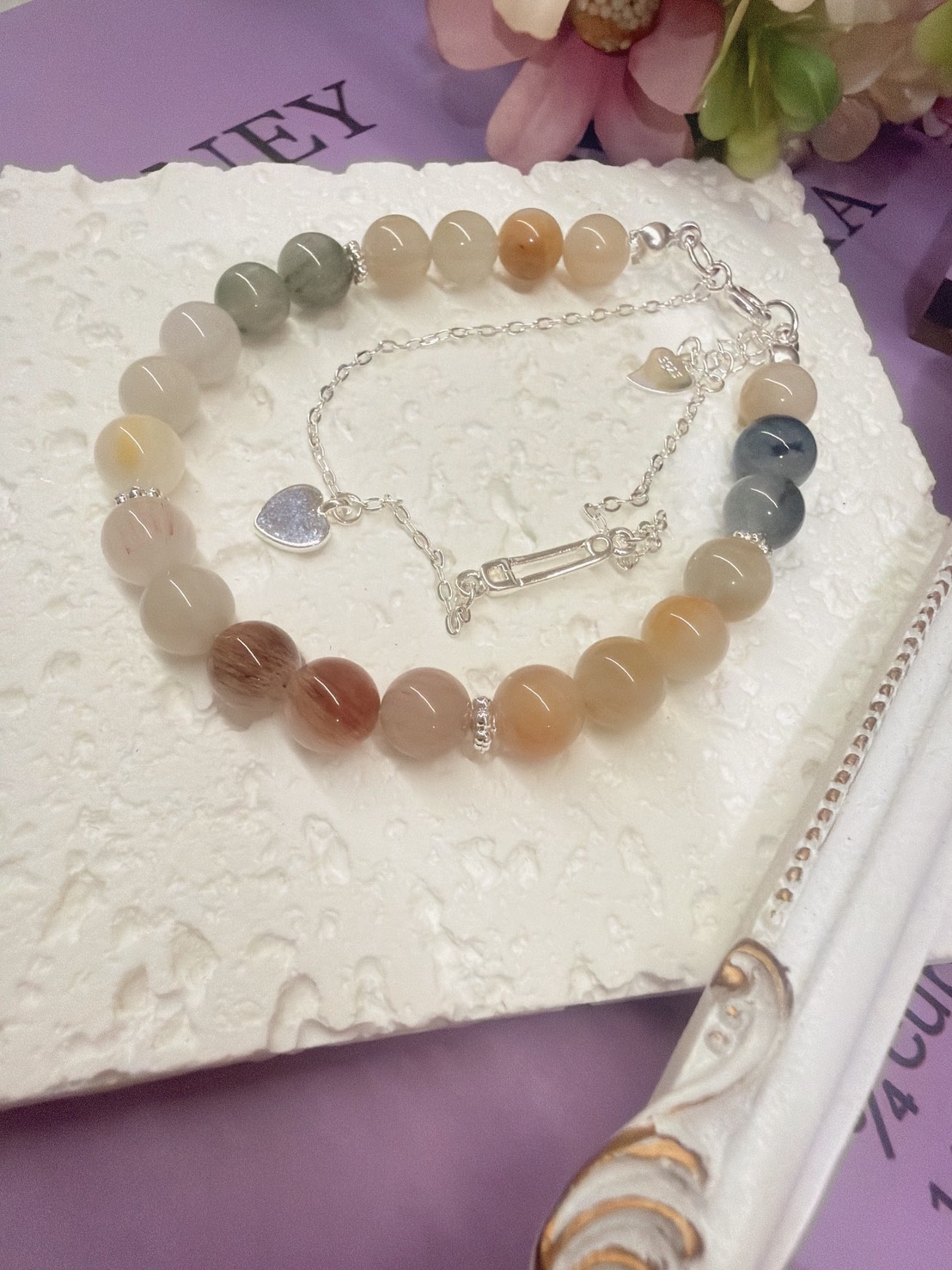 雙鍊拉絲彩兔毛